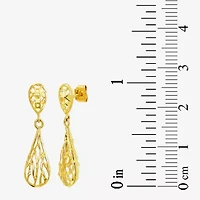 Womens 10K Gold Drop Earrings
