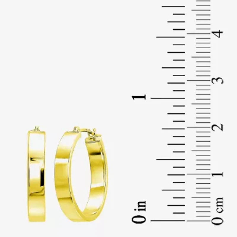 Womens 10K Gold 20mm Hoop Earrings