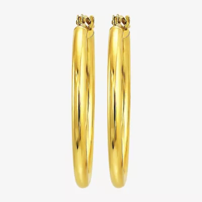 Womens 10K Gold 19mm Hoop Earrings