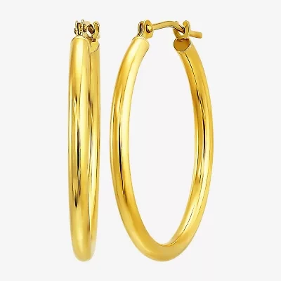 Womens 10K Gold 19mm Hoop Earrings