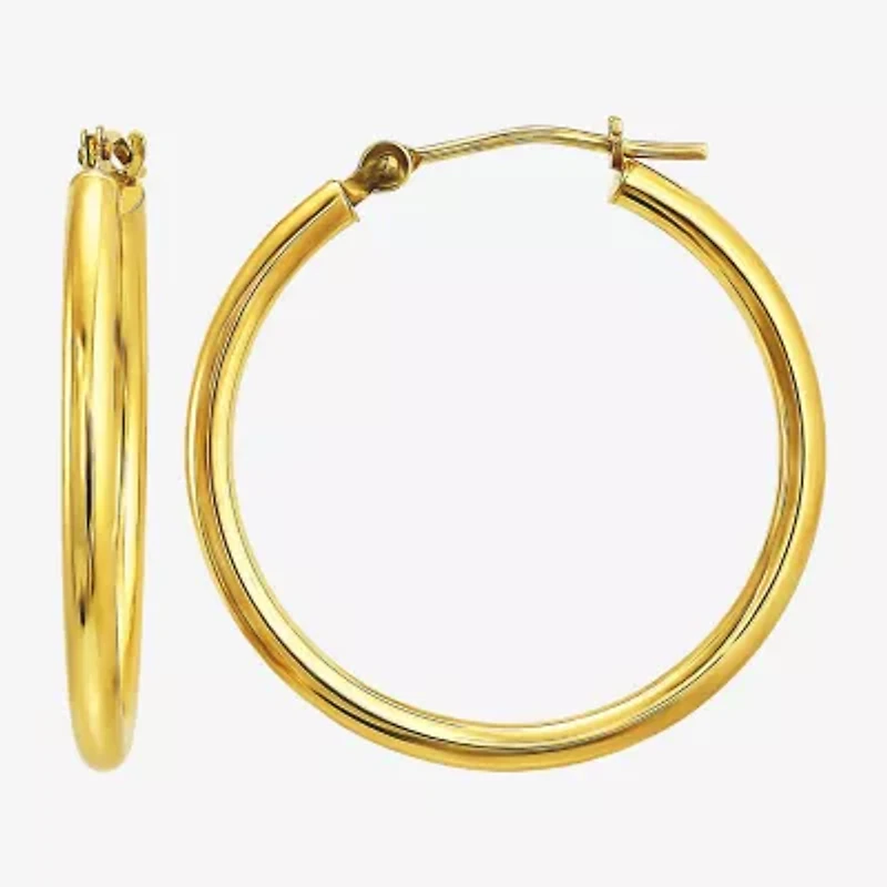 Womens 10K Gold 19mm Hoop Earrings