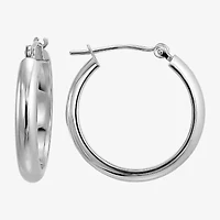 Womens 10K Gold 18mm Round Hoop Earrings