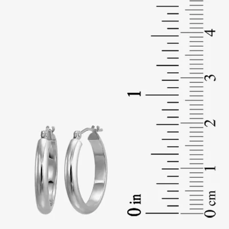 Womens 10K Gold 18mm Round Hoop Earrings