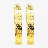 Womens 10K Gold 19.3mm Hoop Earrings
