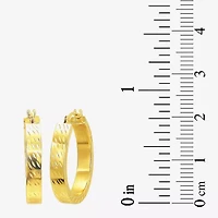Womens 10K Gold 19.3mm Hoop Earrings