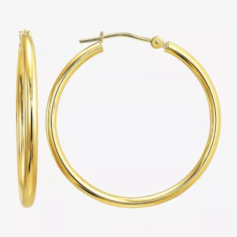 Womens 10K Gold Hoop Earrings