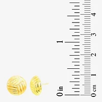 Womens 10K Gold Round 2 Pair Earring Set