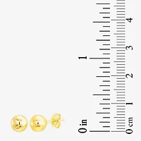 Womens 10K Gold Round 2 Pair Earring Set