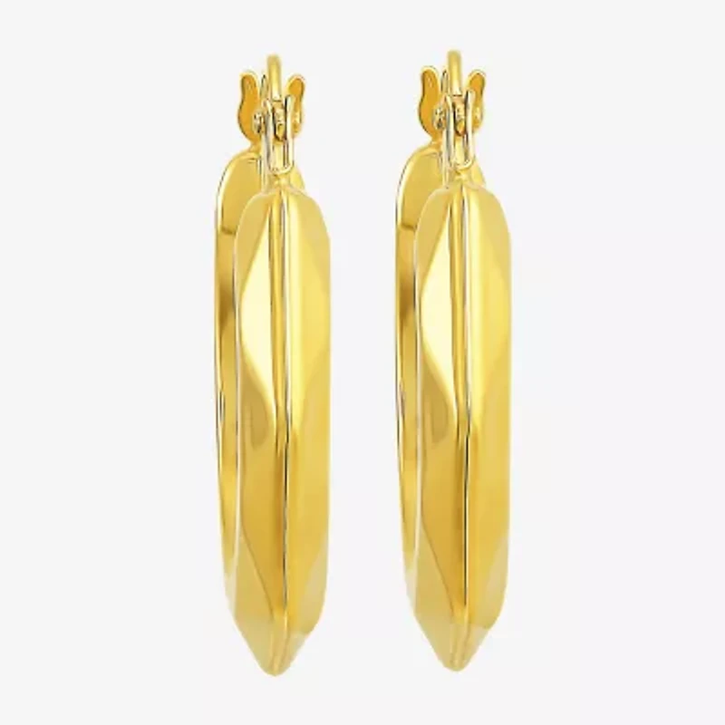Womens 10K Gold 20mm Hoop Earrings