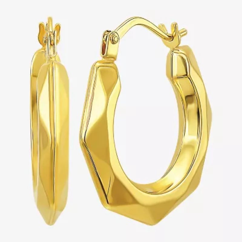 Womens 10K Gold 20mm Hoop Earrings