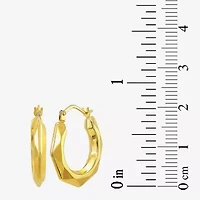 Womens 10K Gold 20mm Hoop Earrings