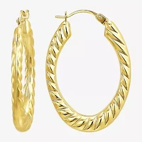 Womens 10K Gold 28.6mm Hoop Earrings