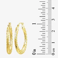 Womens 10K Gold 28.6mm Hoop Earrings