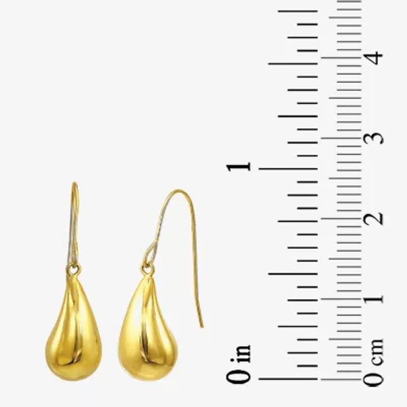 Womens 10K Gold Drop Earrings