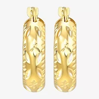Womens 10K Gold 17.5mm Hoop Earrings
