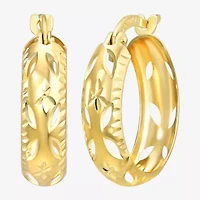 Womens 10K Gold 17.5mm Hoop Earrings