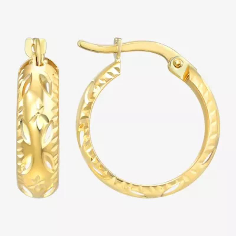 Womens 10K Gold 17.5mm Hoop Earrings