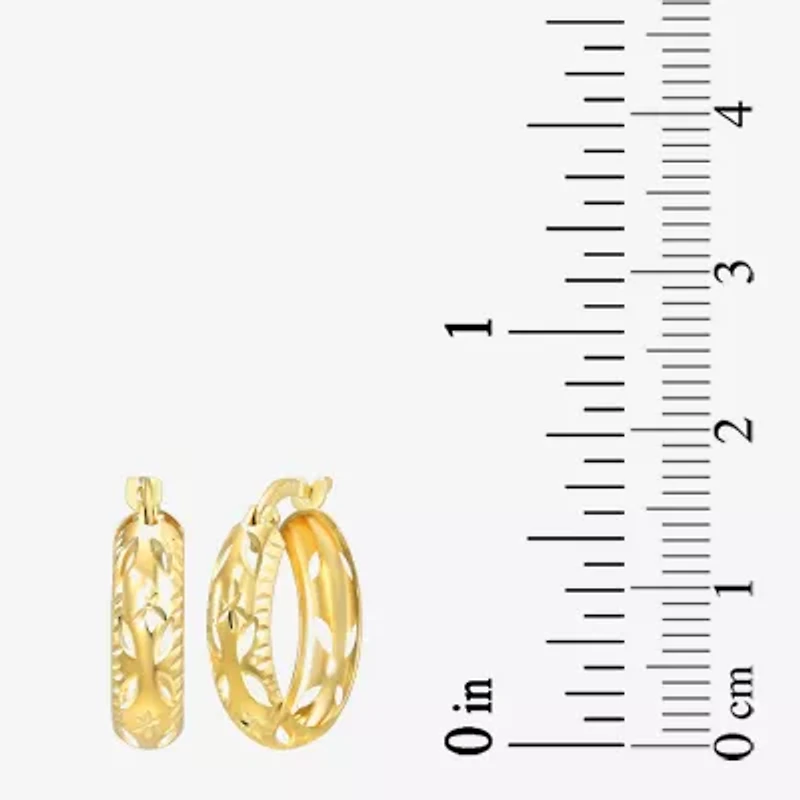 Womens 10K Gold 17.5mm Hoop Earrings