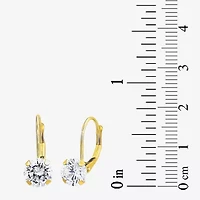 Womens Cubic Zirconia 10K Gold 3 Pair Earring Set