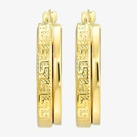 Womens 10K Gold 18.5mm Hoop Earrings
