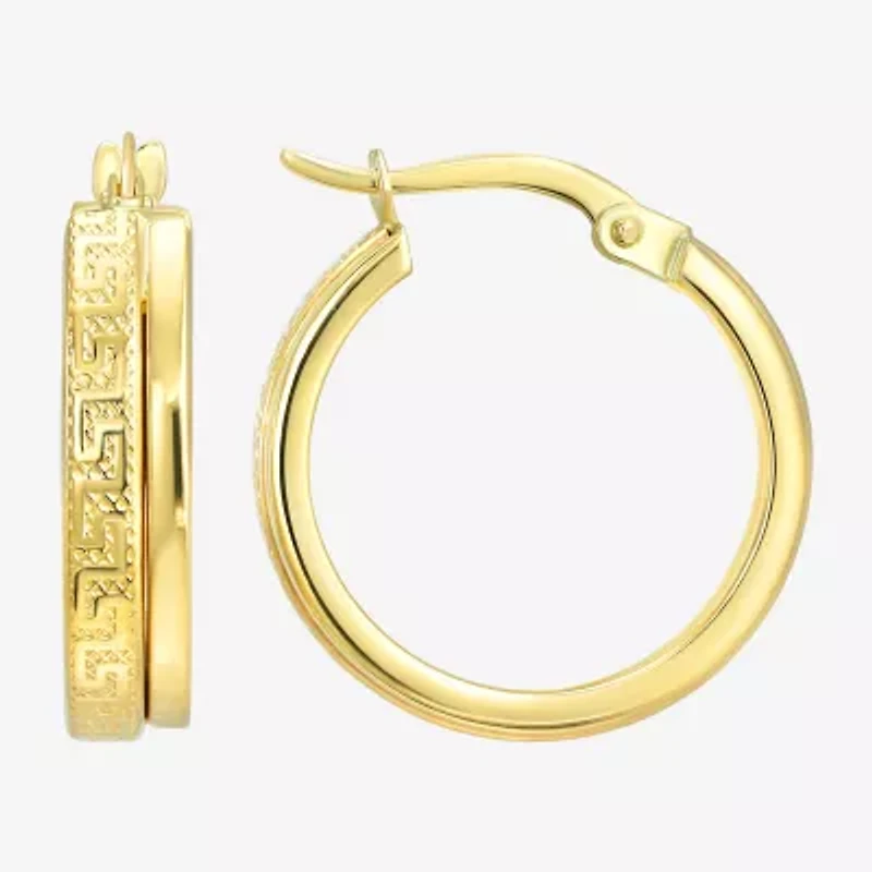 Womens 10K Gold 18.5mm Hoop Earrings