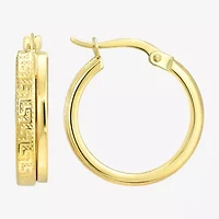 Womens 10K Gold 18.5mm Hoop Earrings