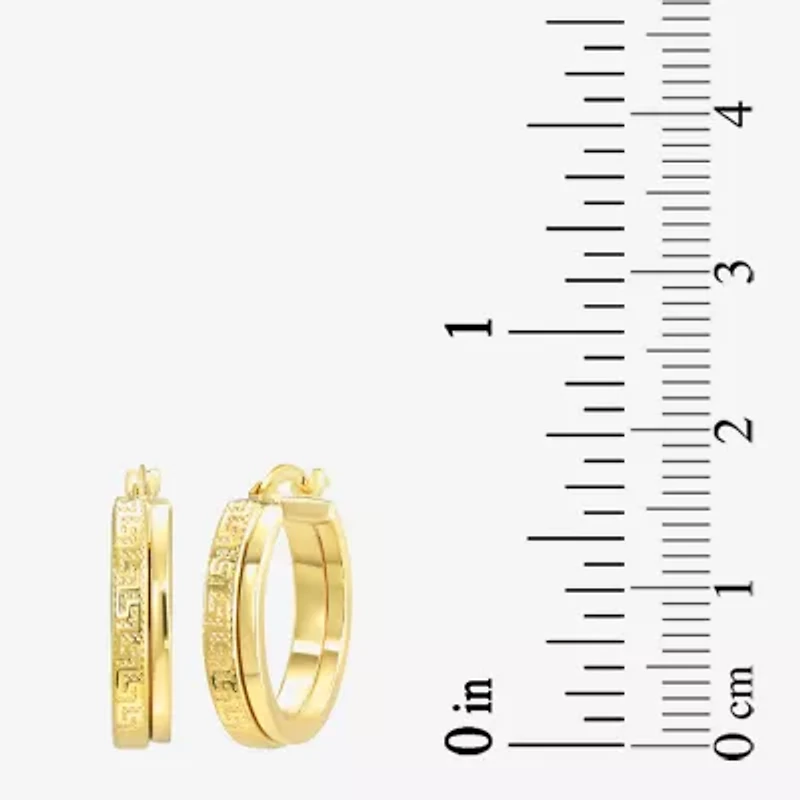 Womens 10K Gold 18.5mm Hoop Earrings