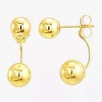 Womens White Cubic Zirconia 10K Gold 2 Pair Earring Set