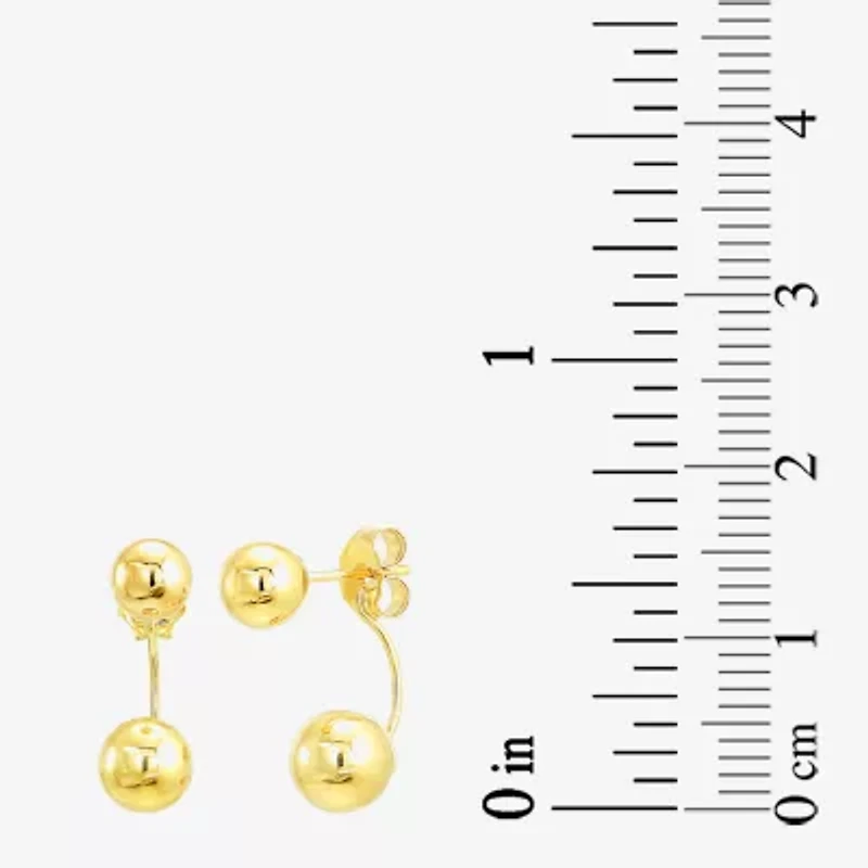Womens White Cubic Zirconia 10K Gold 2 Pair Earring Set