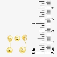 Womens White Cubic Zirconia 10K Gold 2 Pair Earring Set