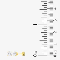 Religious Jewelry Cross Womens White Cubic Zirconia 10K Gold 2 Pair Earring Set