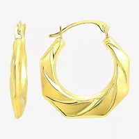 Womens White Cubic Zirconia 10K Gold 2 Pair Earring Set