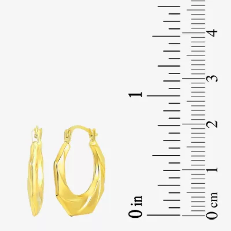 Womens White Cubic Zirconia 10K Gold 2 Pair Earring Set