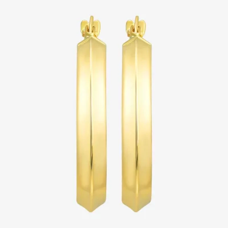 Womens 10K Gold 23mm Hoop Earrings