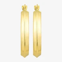 Womens 10K Gold 23mm Hoop Earrings