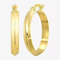 Womens 10K Gold 23mm Hoop Earrings