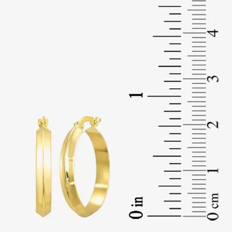 Womens 10K Gold 23mm Hoop Earrings