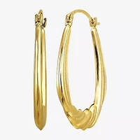 Womens 10K Gold 21mm Hoop Earrings