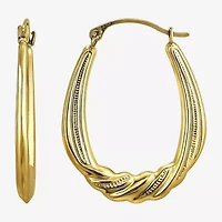 Womens 10K Gold 21mm Hoop Earrings