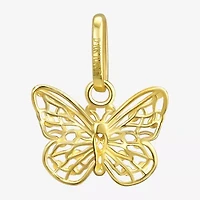 Girls 10K Gold Butterfly Pendant