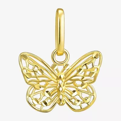 Girls 10K Gold Butterfly Pendant