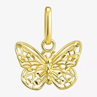 Girls 10K Gold Butterfly Pendant