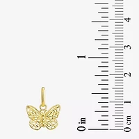 Girls 10K Gold Butterfly Pendant