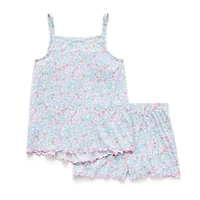 Dream Big Peace Out Little & Kid Girls Sleeveless 2-pc. Pajama Sets