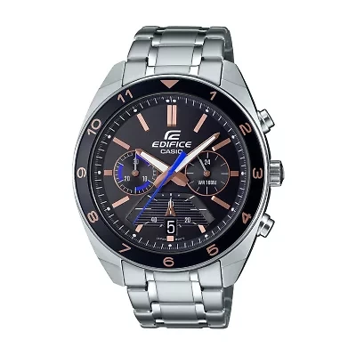 Casio Edifice Mens Silver Tone Stainless Steel Bracelet Watch Efv590d-1av