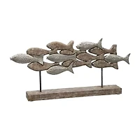 Stylecraft Native School Natural Wood Carved Tabletop Decor