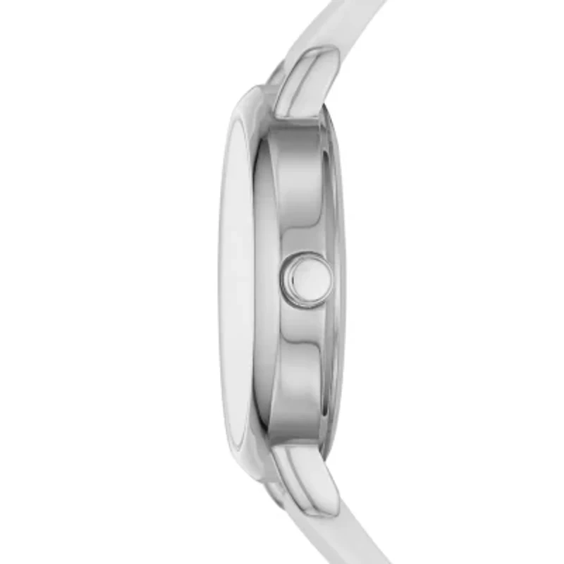Skechers Alondra Womens Crystal Accent White Strap Watch Sr6191