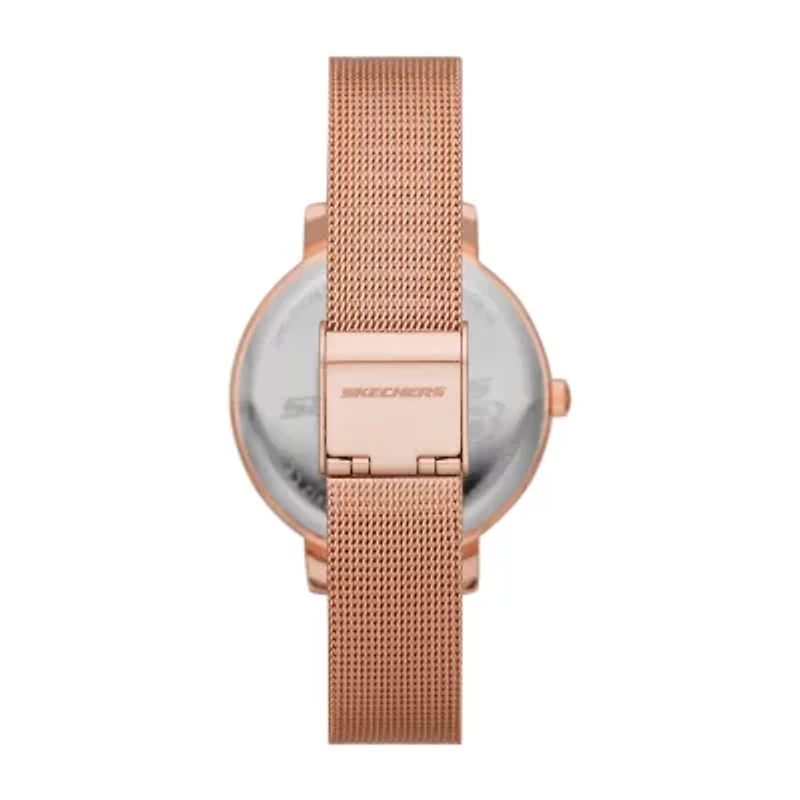 Skechers Womens Rose Goldtone Stainless Steel 3-pc. Watch Boxed Set Sr9029