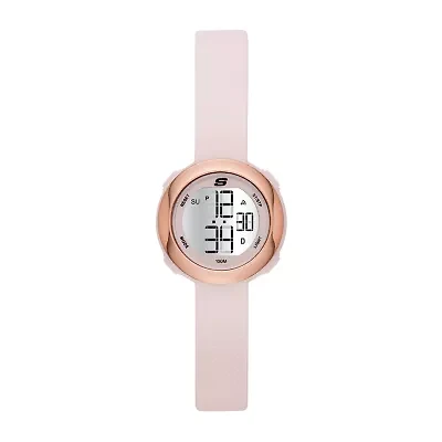 Skechers Sunridge Womens Digital Pink Strap Watch Sr2100