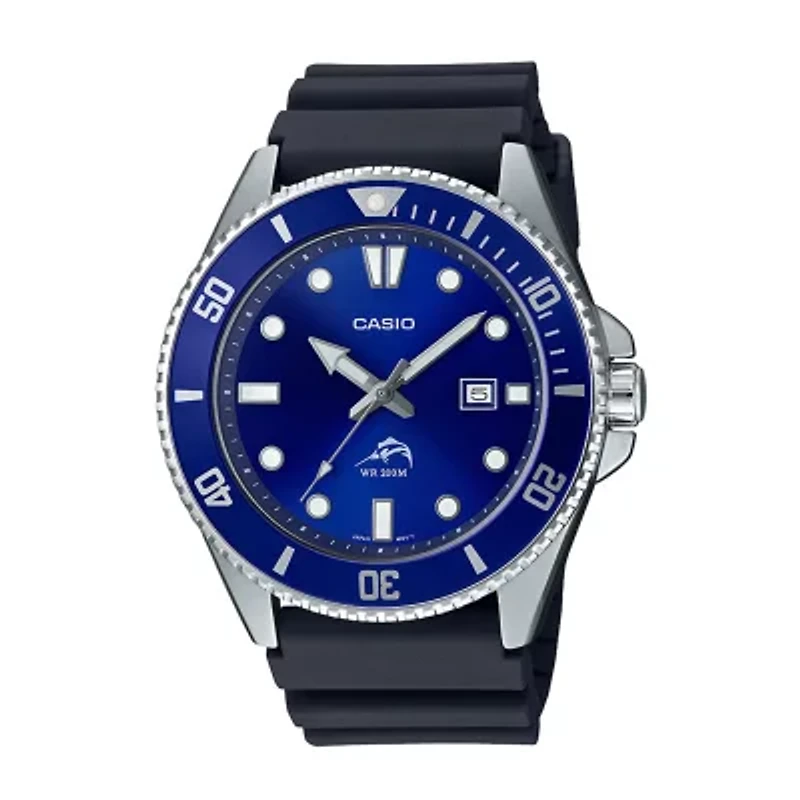 Casio Mens Black Strap Watch Mdv106b-2av